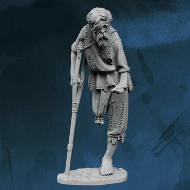 FLM28097 Old Beggar Figure Kit 28mm Heroic Scale Miniature Unpainted (ONLINE ORDER ONLY)