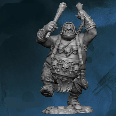 FLM28107 Orc Drummer Plogger Figure Kit 28mm Heroic Scale Miniature Unpainted (ONLINE ORDER ONLY)