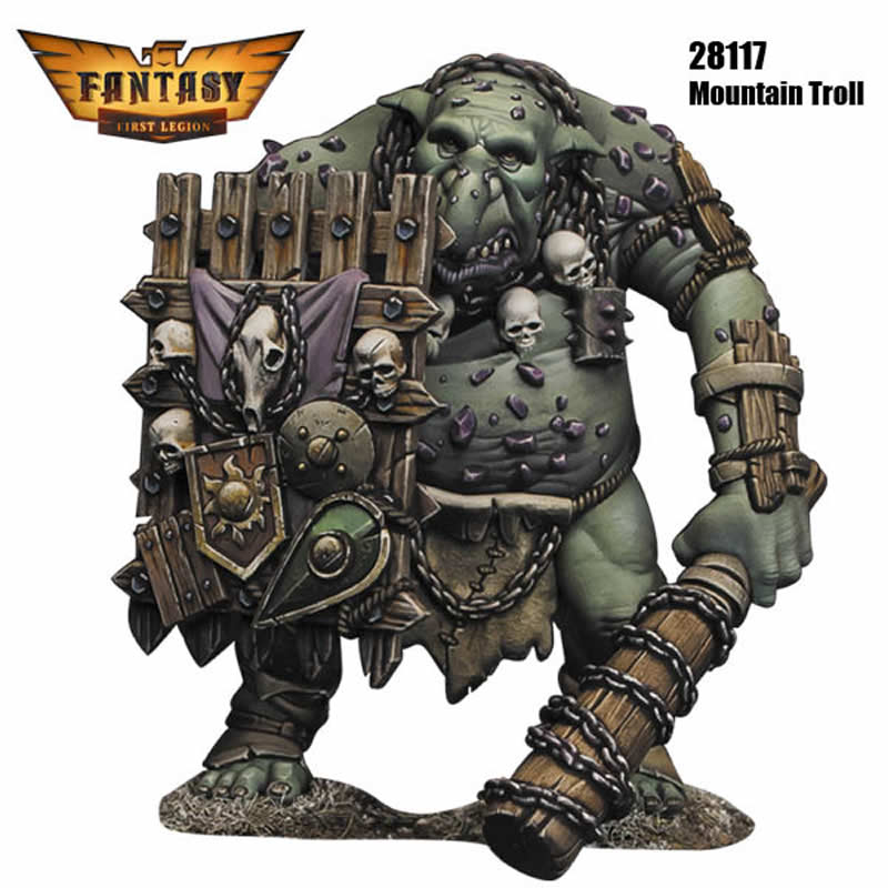 FLM28117 Mountain Troll Figure Kit 28mm Heroic Scale Miniature Unpainted (ONLINE ORDER ONLY)