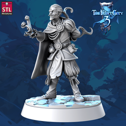 3D Printed STL Miniatures Mages Set Core Characters The Frost City 3 28 - 32mm War Gaming D&D (Online Only)