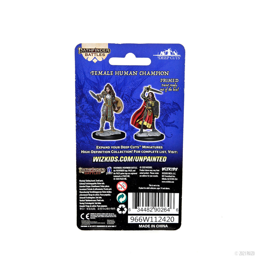 Pathfinder Battles: Deep Cuts - Human Champion Female (ONLINE ORDER ONLY)
