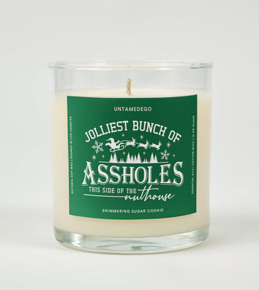 Jolliest Bunch Of Assholes On This Side Of The Nuthouse | Funny Christmas Candle (ONLINE ORDER ONLY)