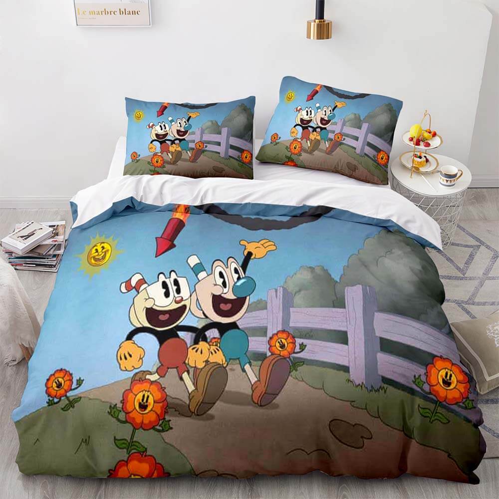 Game Cuphead Bedding Set Quilt Duvet Cover Bedding Sets (Online Order Only)