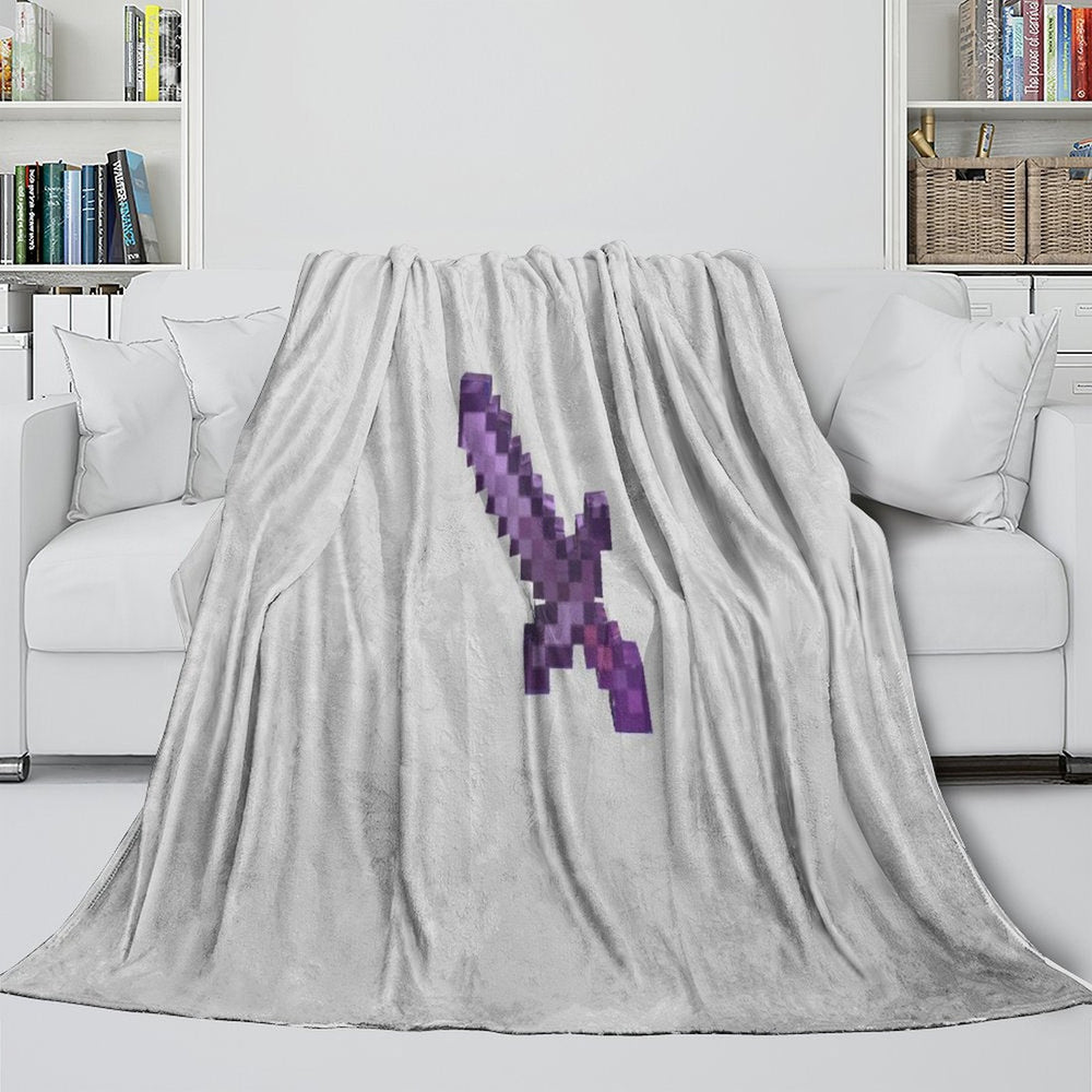 Game Pattern Minecraft Blanket Flannel Throw Kids Room Decoration (ONLINE ORDER ONLY)