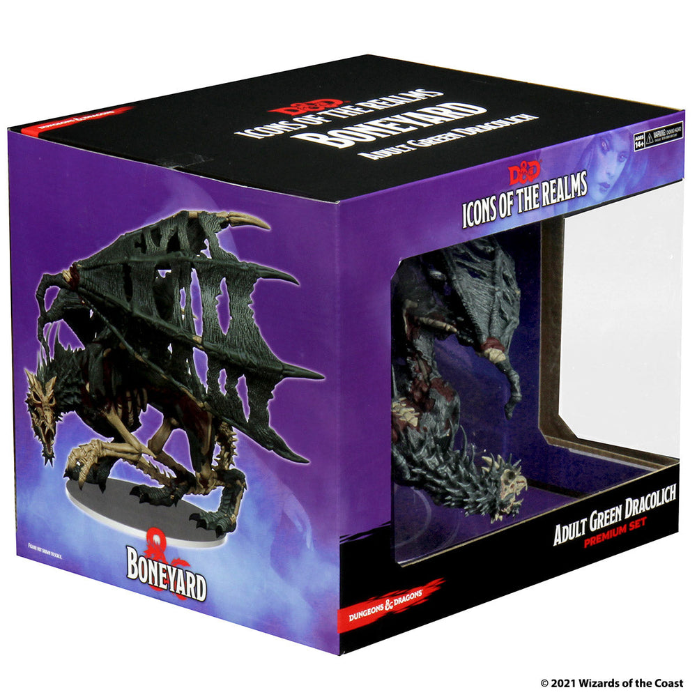 D&D: Icons of the Realms - Boneyard Premium Set - Green Dracolich (ONLINE ORDER ONLY)