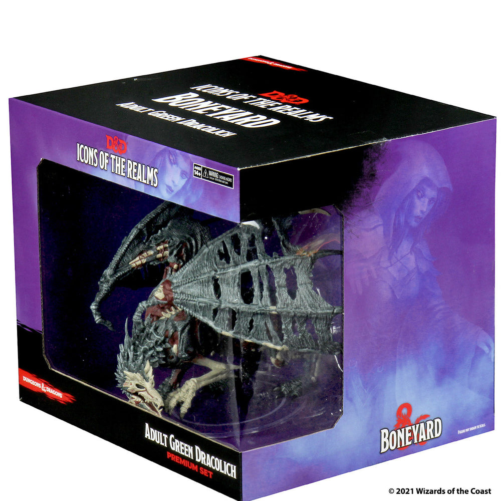 D&D: Icons of the Realms - Boneyard Premium Set - Green Dracolich (ONLINE ORDER ONLY)