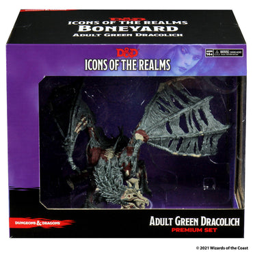 D&D: Icons of the Realms - Boneyard Premium Set - Green Dracolich (ONLINE ORDER ONLY)