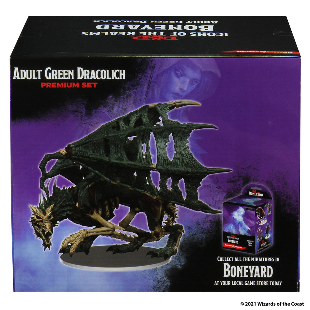 D&D: Icons of the Realms - Boneyard Premium Set - Green Dracolich (ONLINE ORDER ONLY)