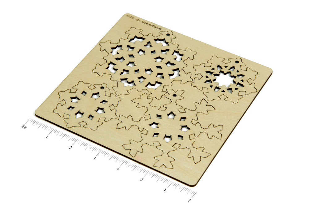 Holiday Ornaments - Meepleflakes (4) (ONLINE ORDER ONLY)