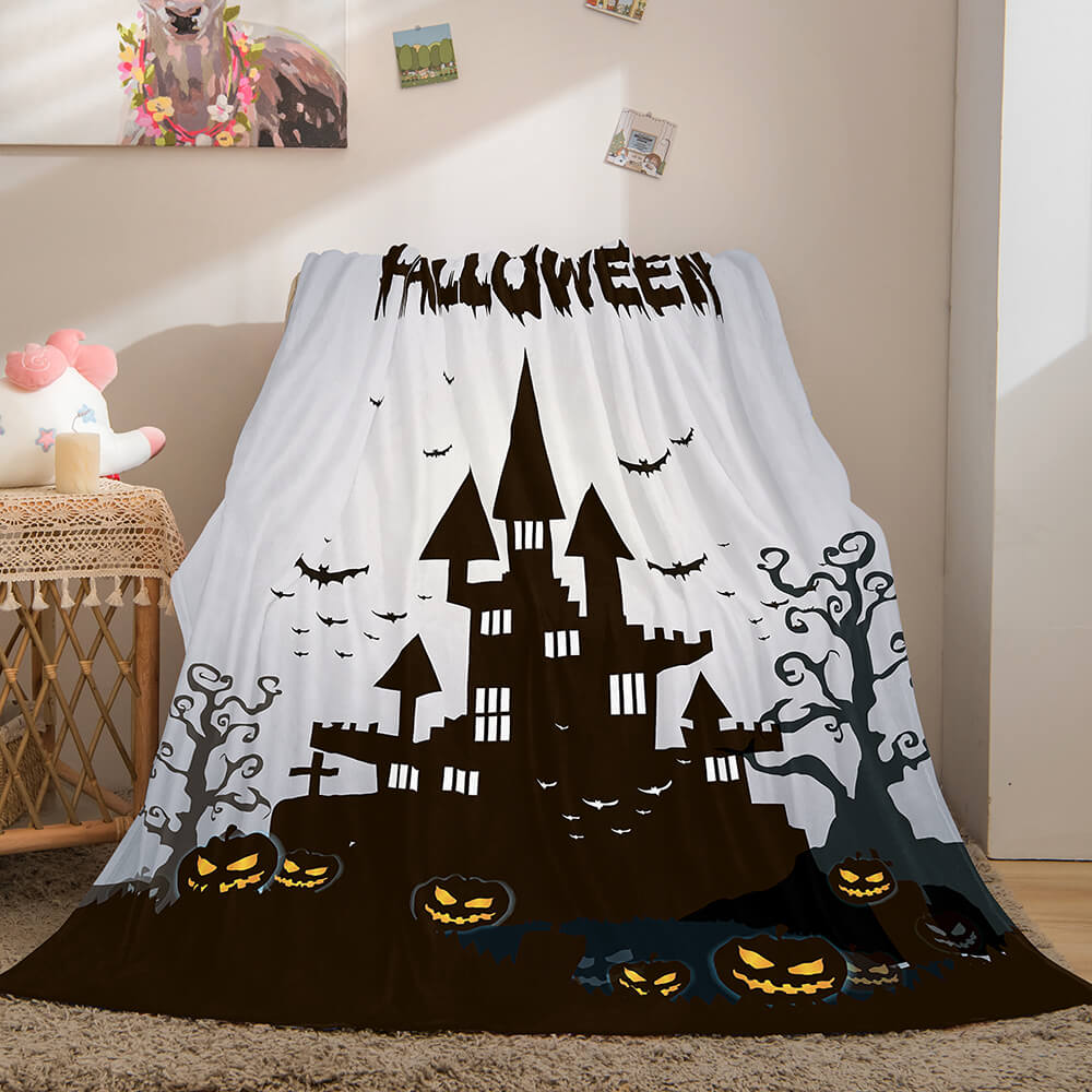 Halloween Castle Flannel Fleece Throw Cosplay Blanket (Online Order Only)