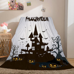 Halloween Castle Flannel Fleece Throw Cosplay Blanket (Online Order Only)