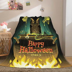 Halloween Castle Flannel Fleece Throw Cosplay Blanket (Online Order Only)