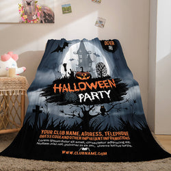 Halloween Castle Flannel Fleece Throw Cosplay Blanket (Online Order Only)