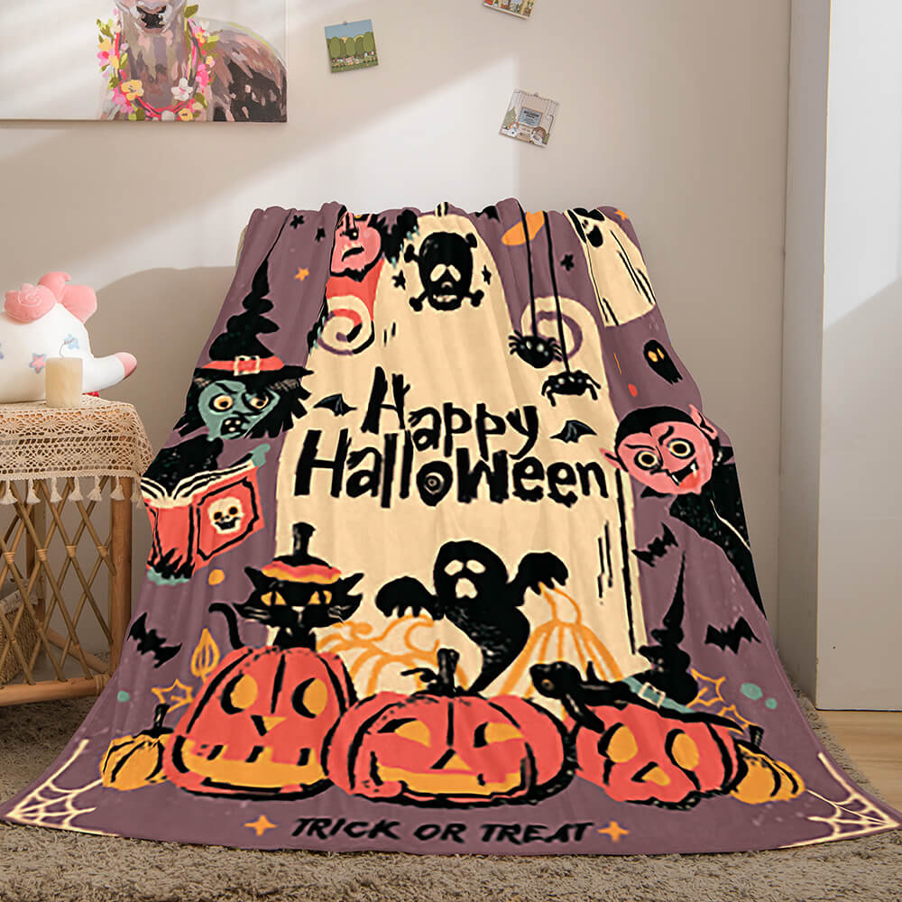 Halloween Castle Flannel Fleece Throw Cosplay Blanket (Online Order Only)