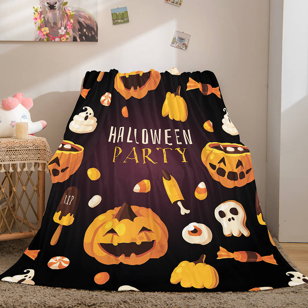 Halloween Castle Flannel Fleece Throw Cosplay Blanket (Online Order Only)