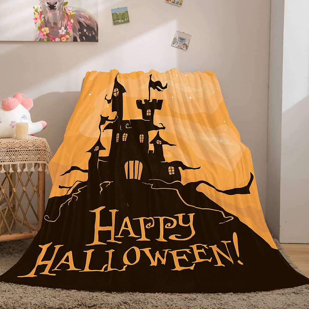 Halloween Castle Flannel Fleece Throw Cosplay Blanket (Online Order Only)