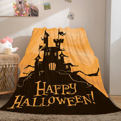 Halloween Castle Flannel Fleece Throw Cosplay Blanket (Online Order Only)