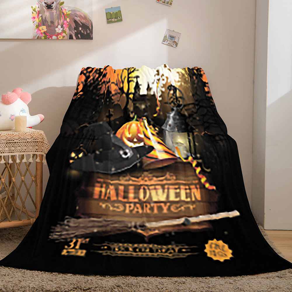 Halloween Castle Flannel Fleece Throw Cosplay Blanket (Online Order Only)