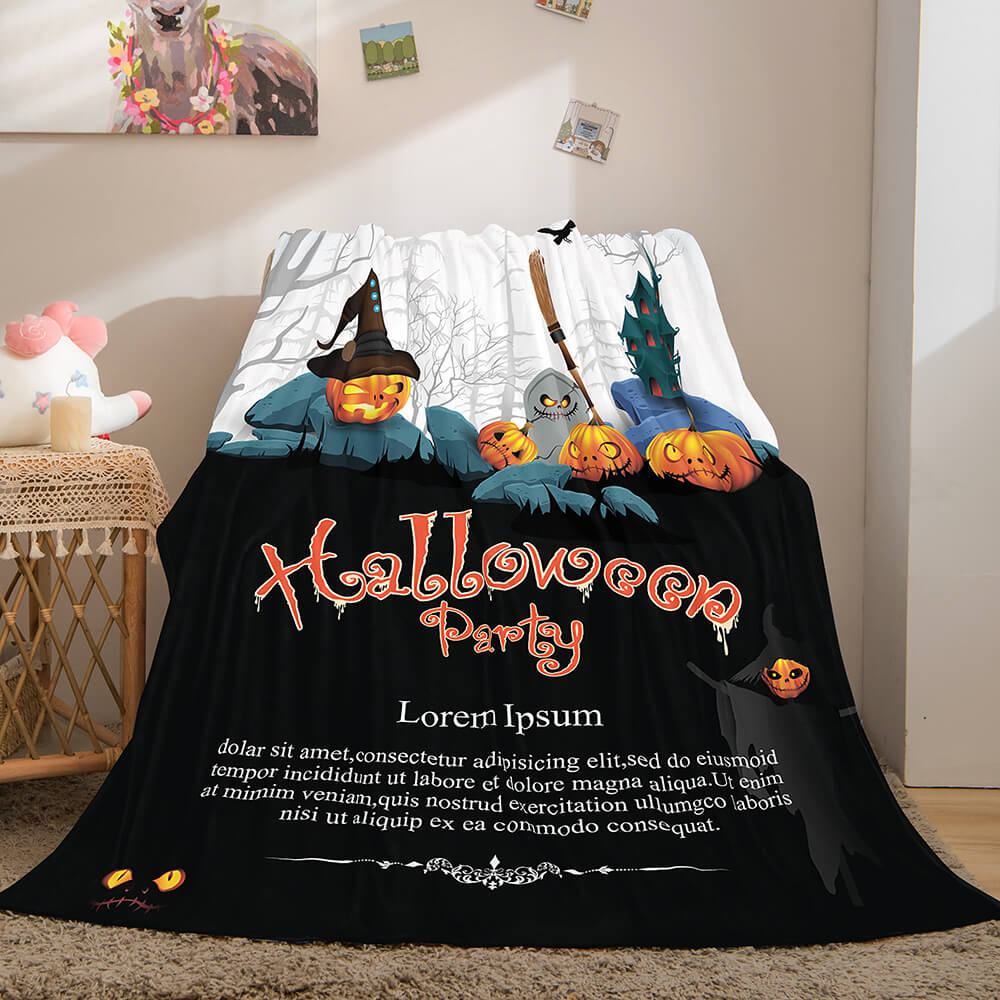 Halloween Castle Flannel Fleece Throw Cosplay Blanket (Online Order Only)