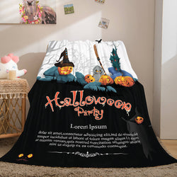 Halloween Castle Flannel Fleece Throw Cosplay Blanket (Online Order Only)