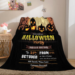 Halloween Castle Flannel Fleece Throw Cosplay Blanket (Online Order Only)