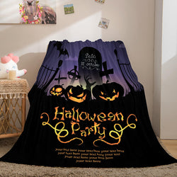 Halloween Castle Flannel Fleece Throw Cosplay Blanket (Online Order Only)