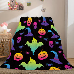 Halloween Pumpkin Flannel Fleece Throw Cosplay Blanket (Online Order Only)