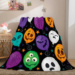 Halloween Pumpkin Flannel Fleece Throw Cosplay Blanket (Online Order Only)