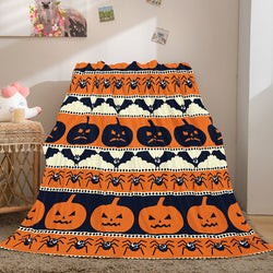 Halloween Pumpkin Flannel Fleece Throw Cosplay Blanket (Online Order Only)