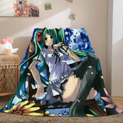 Hatsune Miku Cosplay Flannel Blanket Throw (Online Order Only)