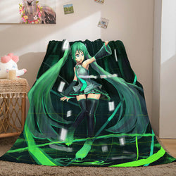 Hatsune Miku Cosplay Flannel Blanket Throw (Online Order Only)
