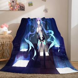 Hatsune Miku Cosplay Flannel Blanket Throw (Online Order Only)