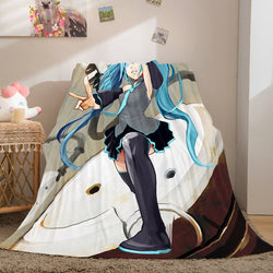 Hatsune Miku Cosplay Flannel Blanket Throw (Online Order Only)