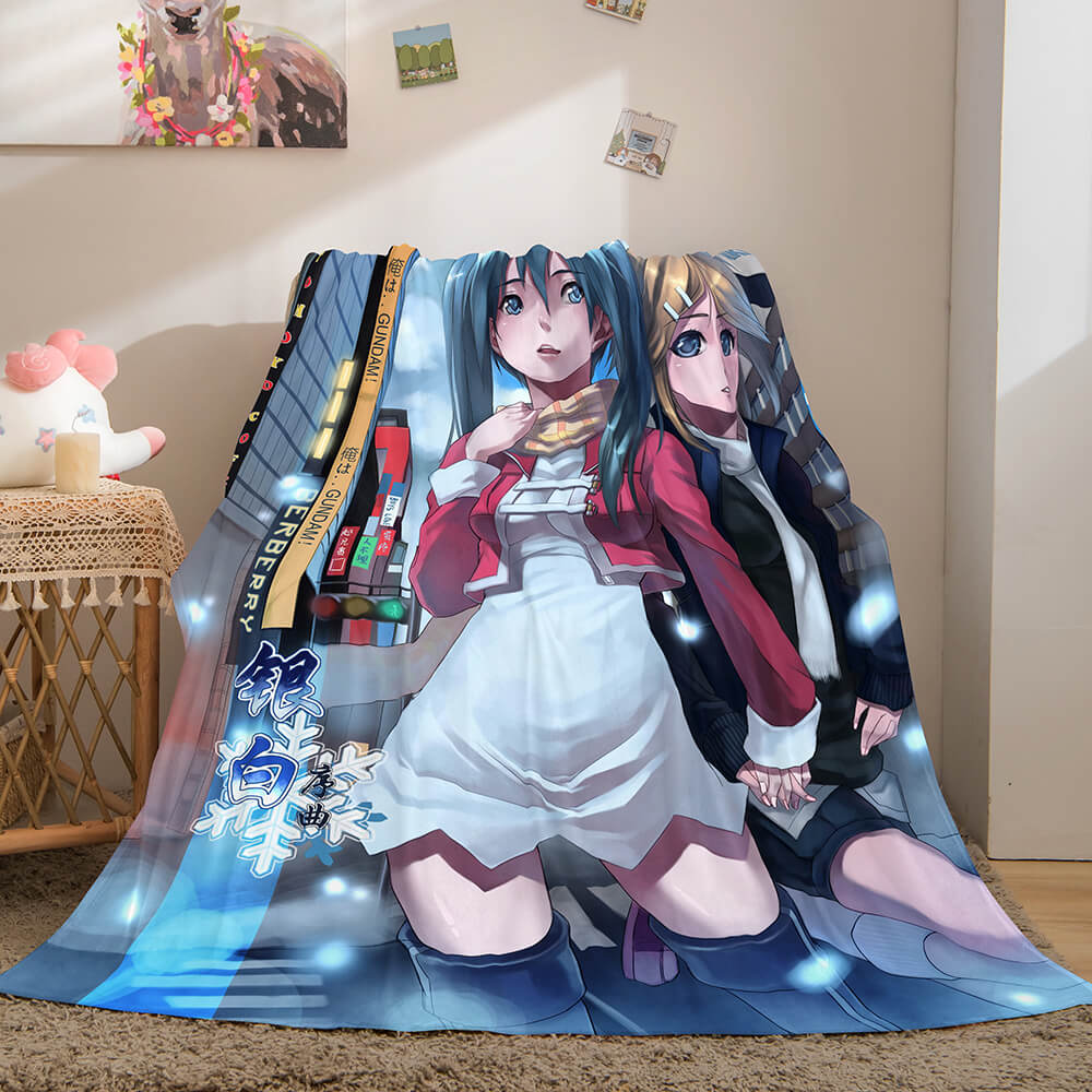 Hatsune Miku Cosplay Flannel Blanket Throw (Online Order Only)