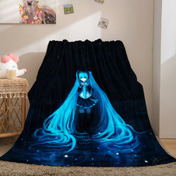 Hatsune Miku Cosplay Flannel Blanket Throw (Online Order Only)