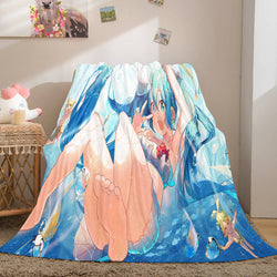 Hatsune Miku Cosplay Flannel Blanket Throw (Online Order Only)