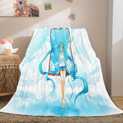 Hatsune Miku Cosplay Flannel Blanket Throw (Online Order Only)