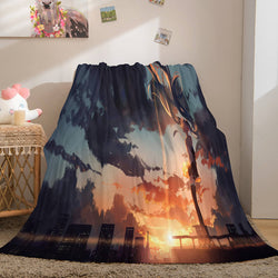 Hatsune Miku Cosplay Flannel Blanket Throw (Online Order Only)