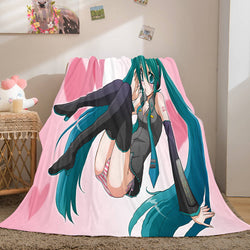 Hatsune Miku Cosplay Flannel Blanket Throw (Online Order Only)