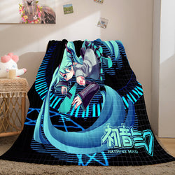 Hatsune Miku Cosplay Flannel Blanket Throw (Online Order Only)