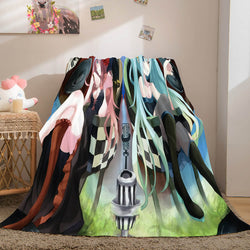 Hatsune Miku Cosplay Flannel Blanket Throw Soft Warm Plush Bed Sets (Online Order Only)