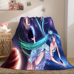 Hatsune Miku Cosplay Flannel Blanket Throw Soft Warm Plush Bed Sets (Online Order Only)