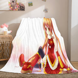 Hatsune Miku Cosplay Flannel Blanket Throw Soft Warm Plush Bed Sets (Online Order Only)