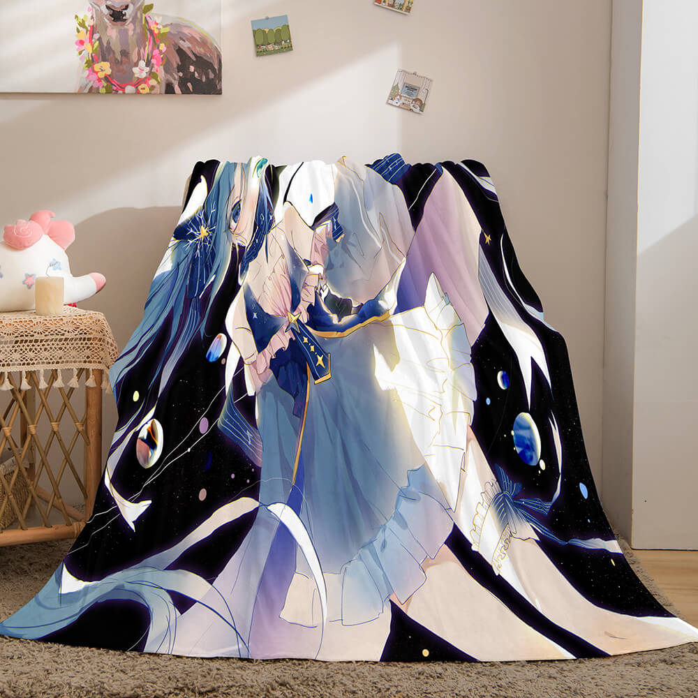 Hatsune Miku Cosplay Soft Flannel Blanket Throw (Online Order Only)