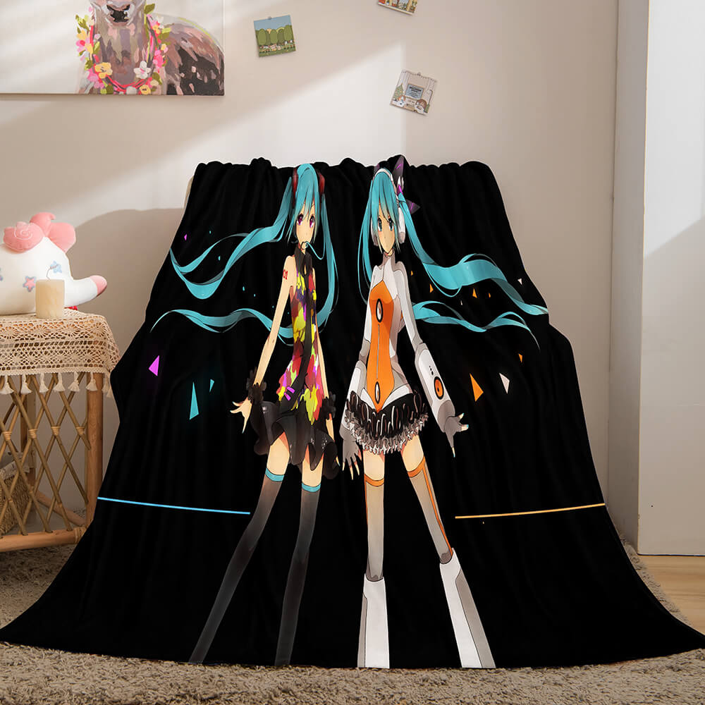 Hatsune Miku Cosplay Soft Flannel Blanket Throw (Online Order Only)