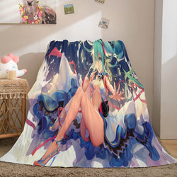Hatsune Miku Cosplay Soft Flannel Blanket Throw (Online Order Only)