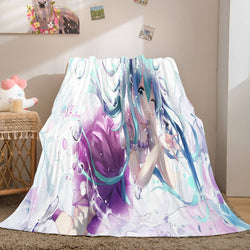 Hatsune Miku Flannel Blanket Cosplay Throw Blanket (Online Order Only)