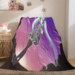 Hatsune Miku Flannel Blanket Cosplay Throw Blanket (Online Order Only)