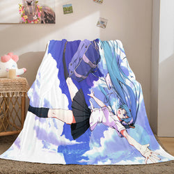 Hatsune Miku Flannel Blanket Cosplay Throw Blanket (Online Order Only)