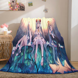 Hatsune Miku Flannel Blanket Cosplay Throw Blanket (Online Order Only)